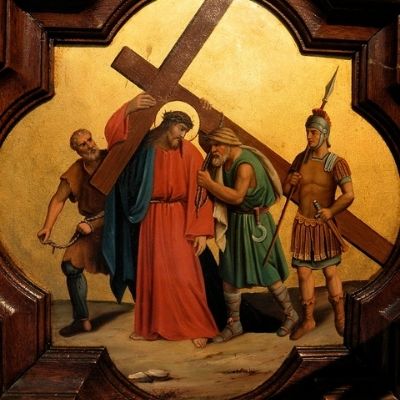 Šimun Cirenac pomaže Isusu nositi križ
